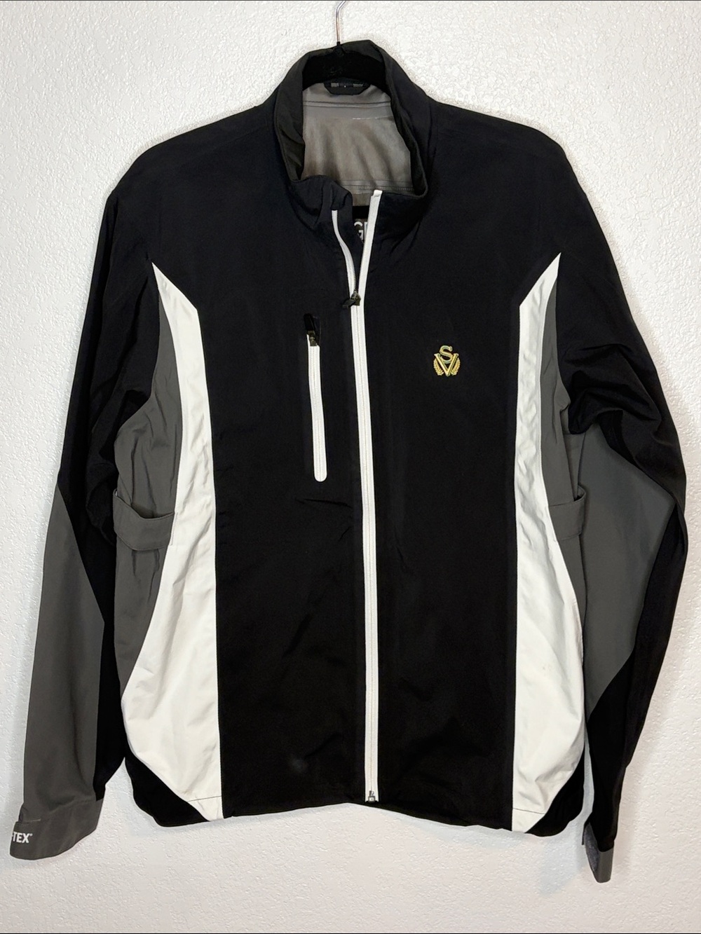 Gavin Green Black White Gray Gore-Tex Paclite Technology Golf Jacket Size Large